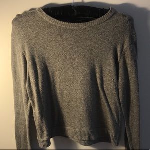 Brandy Melville Cropped Fuzzy Sweater